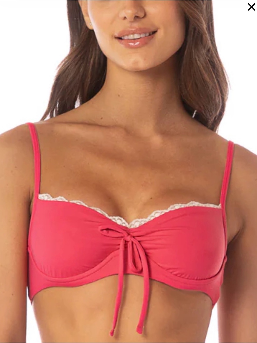 New Maaji Cherry Crush Karl Unmolded Bikini Top